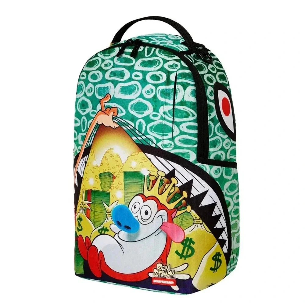 Sprayground Ren and Stimpy Hidden Gold Mine DLXR Backpack Limited‎ Edition